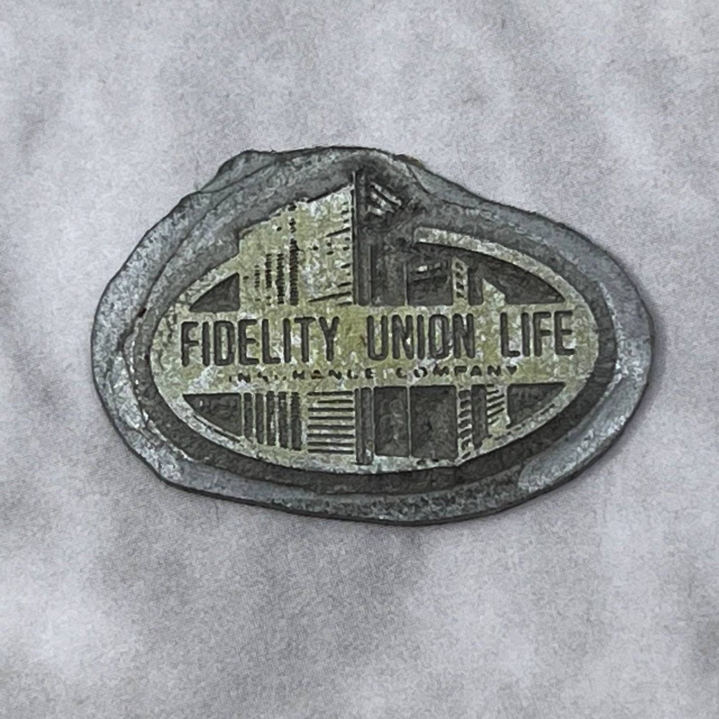 Vintage Printing Letterpress Printers Block Plate Fidelity Union Life SE825