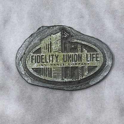 Vintage Printing Letterpress Printers Block Plate Fidelity Union Life SE825