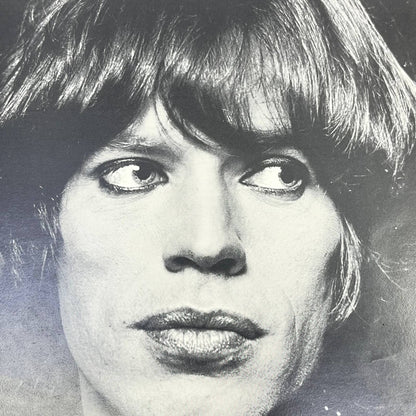 Vintage Rolling Stones Mick Jagger Head Shot Portrait Black & White 8x10 AB4-17