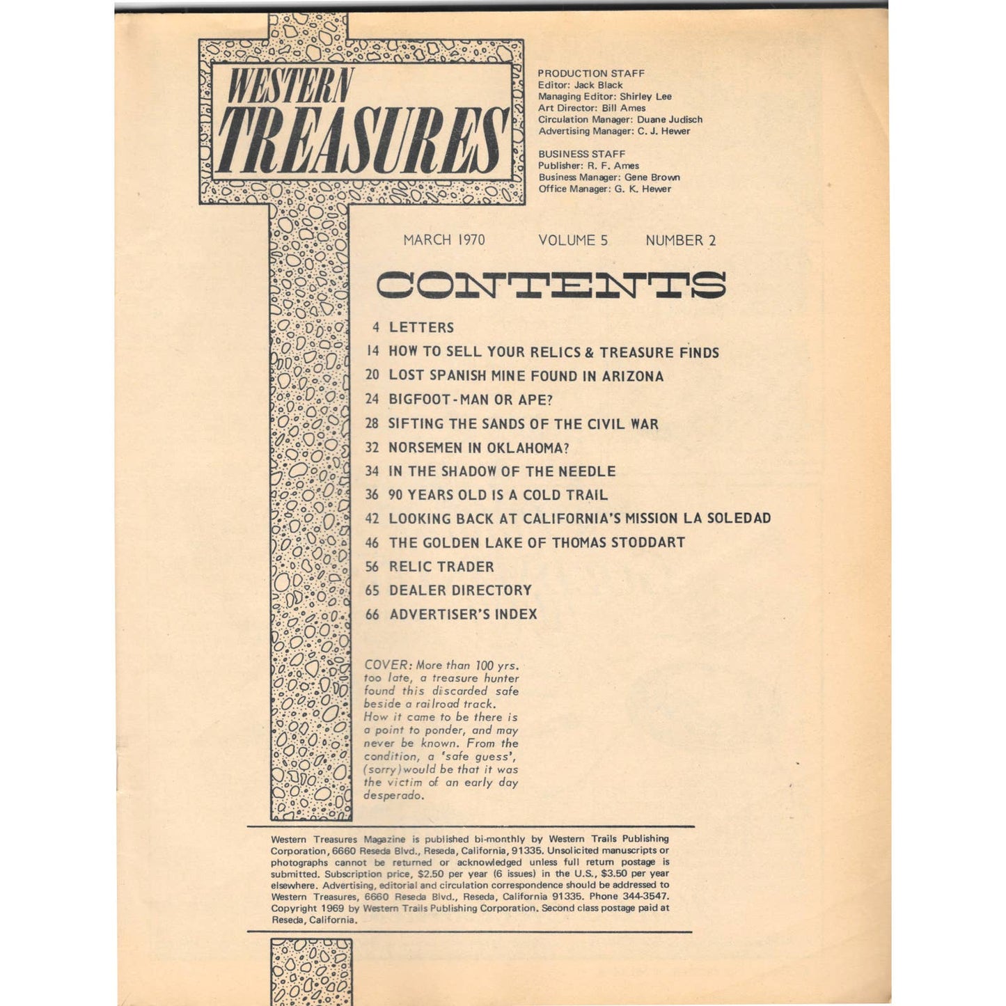Western Treasures Magazine - Treasure Hunting Metal Detecting April 1970 M3