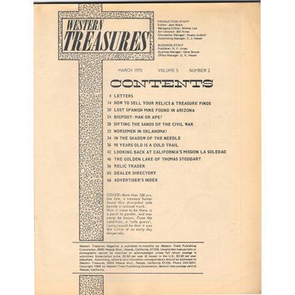 Western Treasures Magazine - Treasure Hunting Metal Detecting April 1970 M3