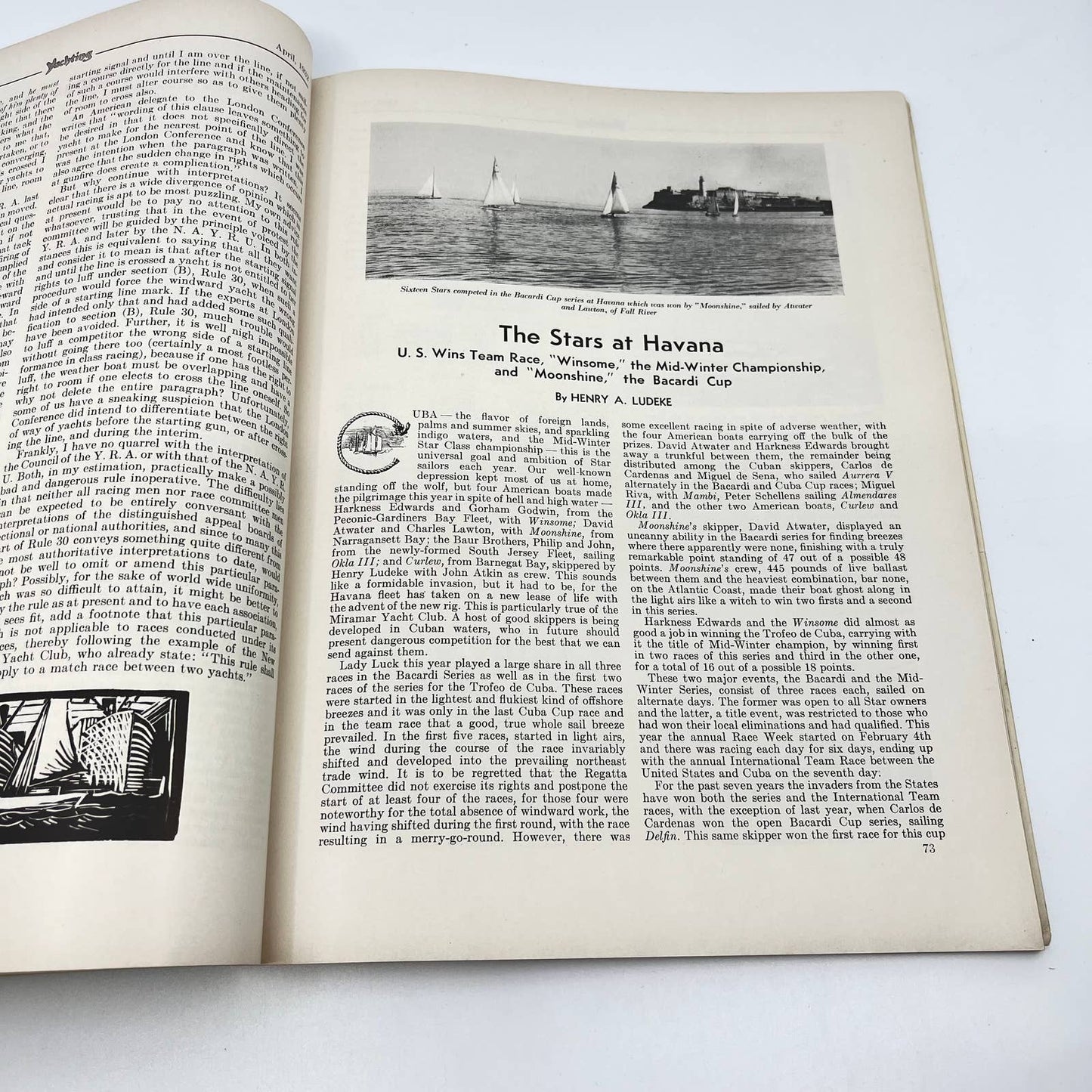 1932 April Yachting Magazine Cruise of the Abadab The Stars at Havana TF7