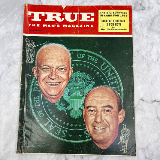 True The Man's Magazine NOV 1956 Peter Helck Eisenhower & James Wilkenson TJ3