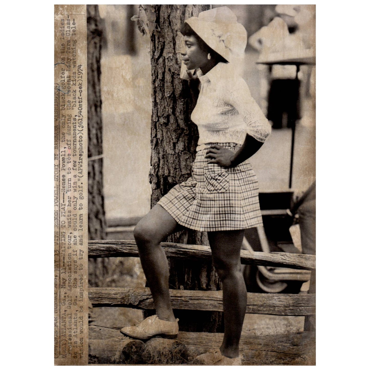 1974 Original Press Photo Renee Powell Only Black Golfer on LPGA ~7x9 AD1