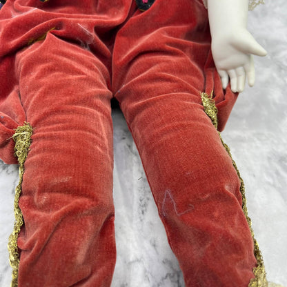 Madame Verte Large Musical Clown Pierrot Harlequin Doll Porcelain Sankyo 1981