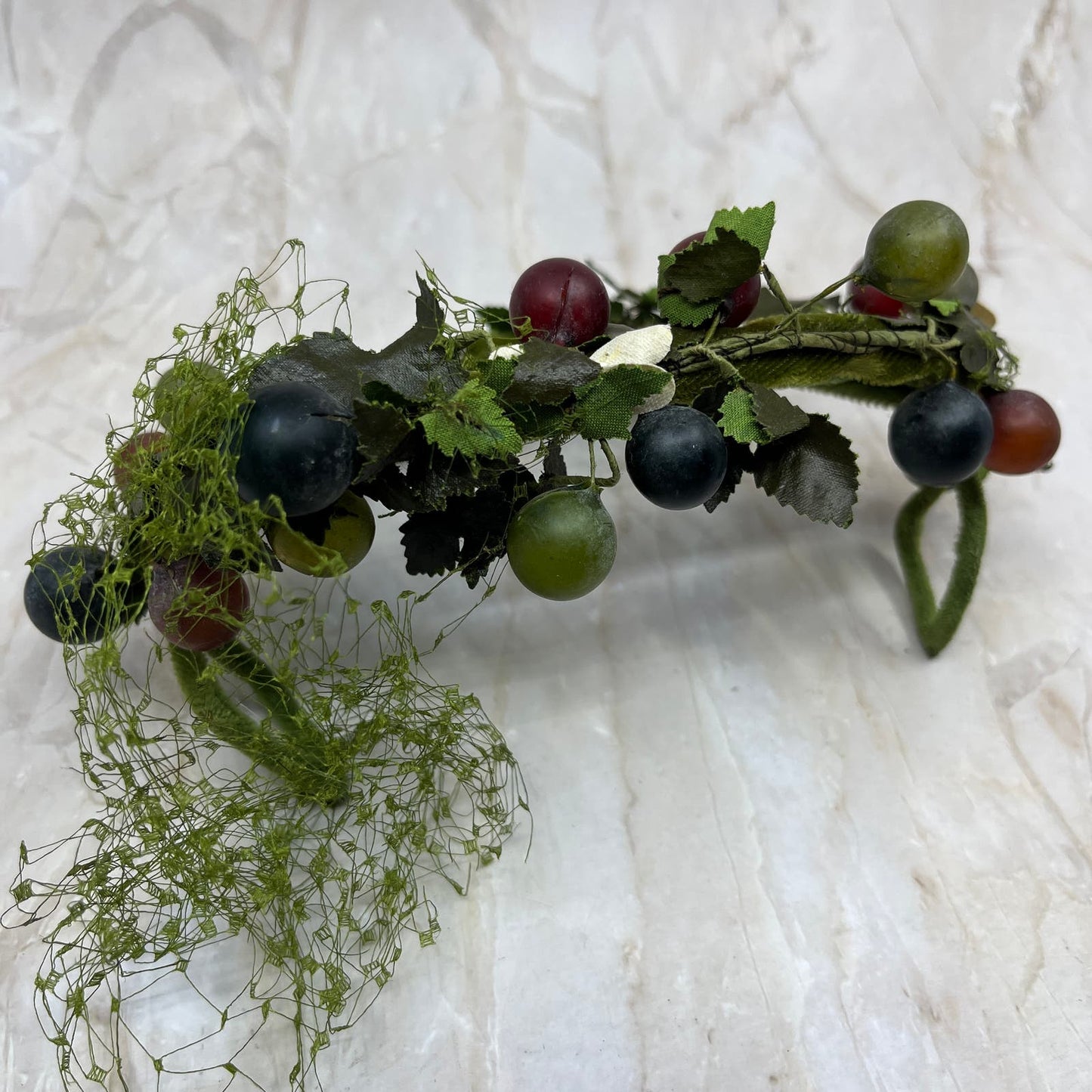 Vintage Green Grapes Headpiece Fascinator Halfhat Ladies Hat HB1
