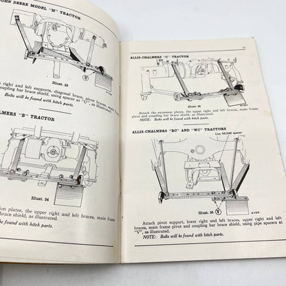 1949 McCormick Deering No. 25-V Universal Tractor Mower Owners Manual IH TC6