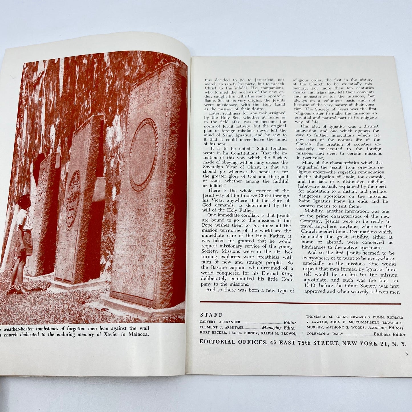 March 1956 Jesuit Missions Four Centuries Magazine Christian Catholic L4-6