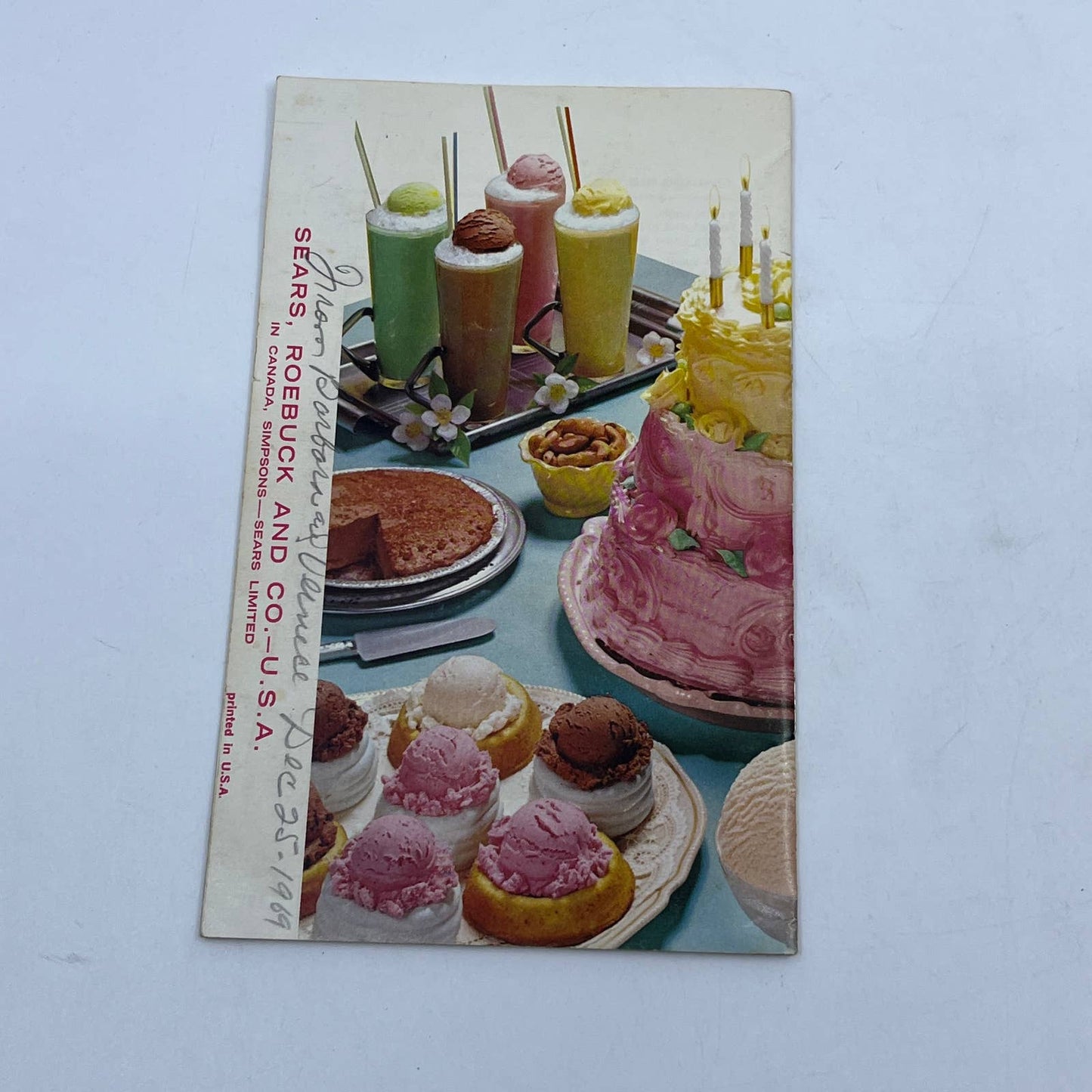 1969 Old Fashioned Ice Cream Recipe Book Pamphlet Sears Roebuck Co. Vintage TG6