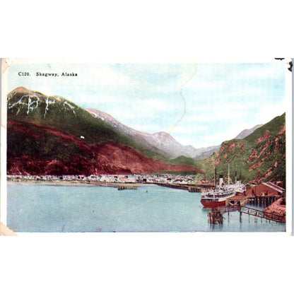 Skagway Alaska Shoreline Original Postcard TK1-30