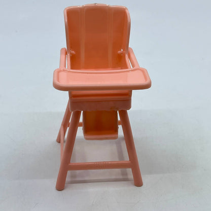 Vintage MCM Ideal High Chair Pink Dollhouse Furniture 4” TD2