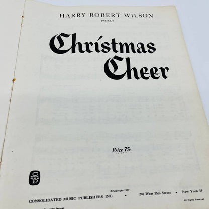 1957 Christmas Cheer Harry Robert Wilson Sheet Music Book TA6