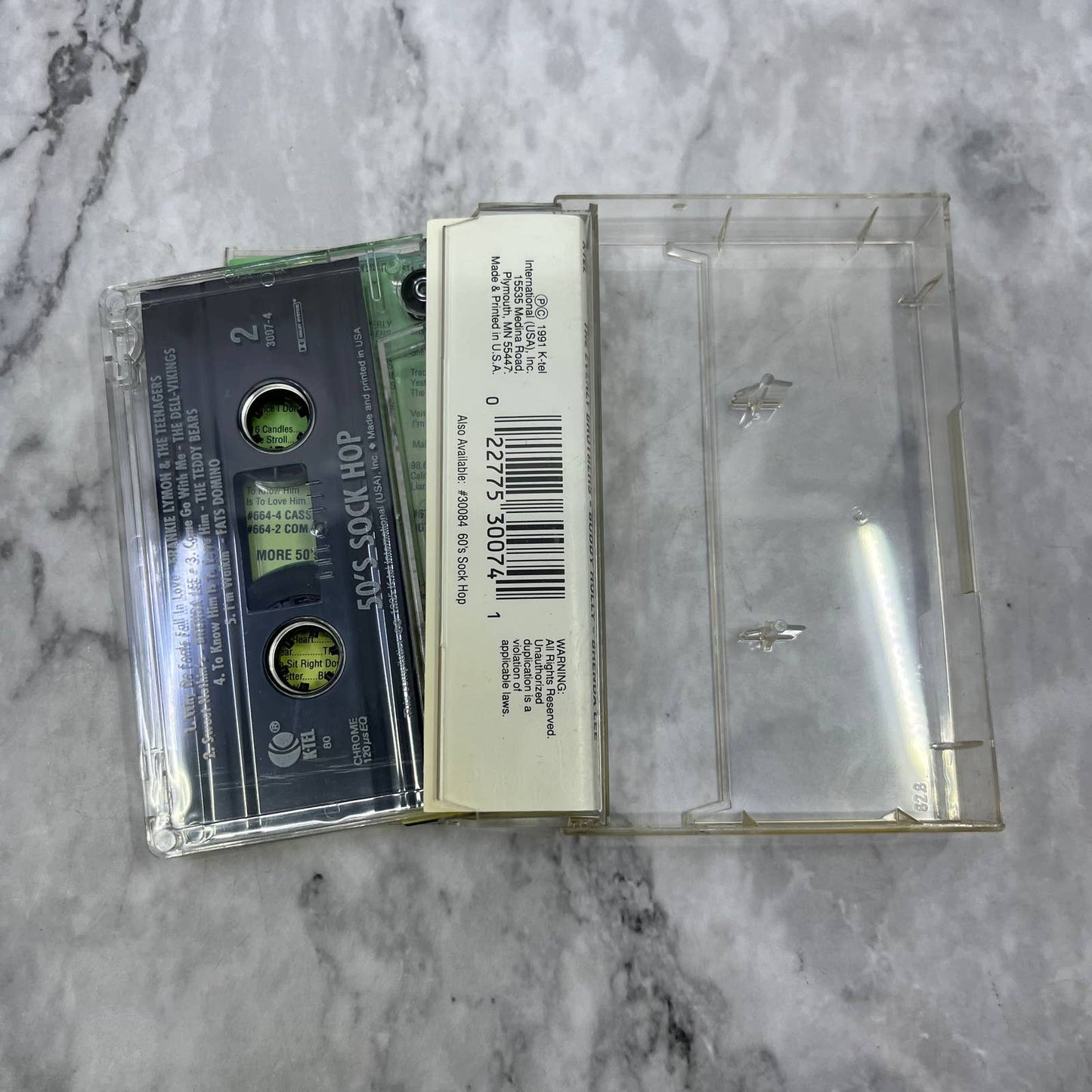 50's Sock Hop Various Artists (Cassette) K-Tel Cassette Tape TD9-64