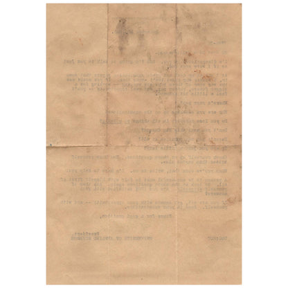 Original 1925 T.J. Cooke Fingerprint Expert Chicago IL Letter to Student AD8