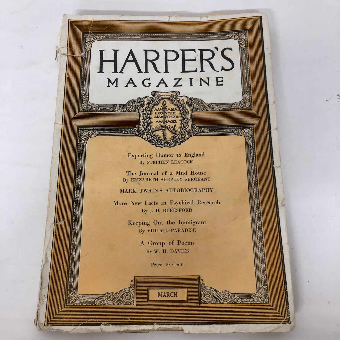 Harper's Magazine - March 1922 Mark Twain’s Autobiography Many Ads