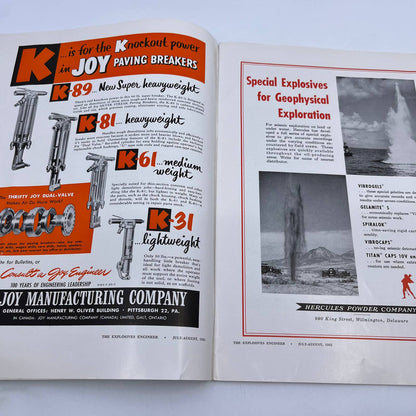 1951 The Explosives Engineer Quarrying - Mining & Construction Magazine TH6