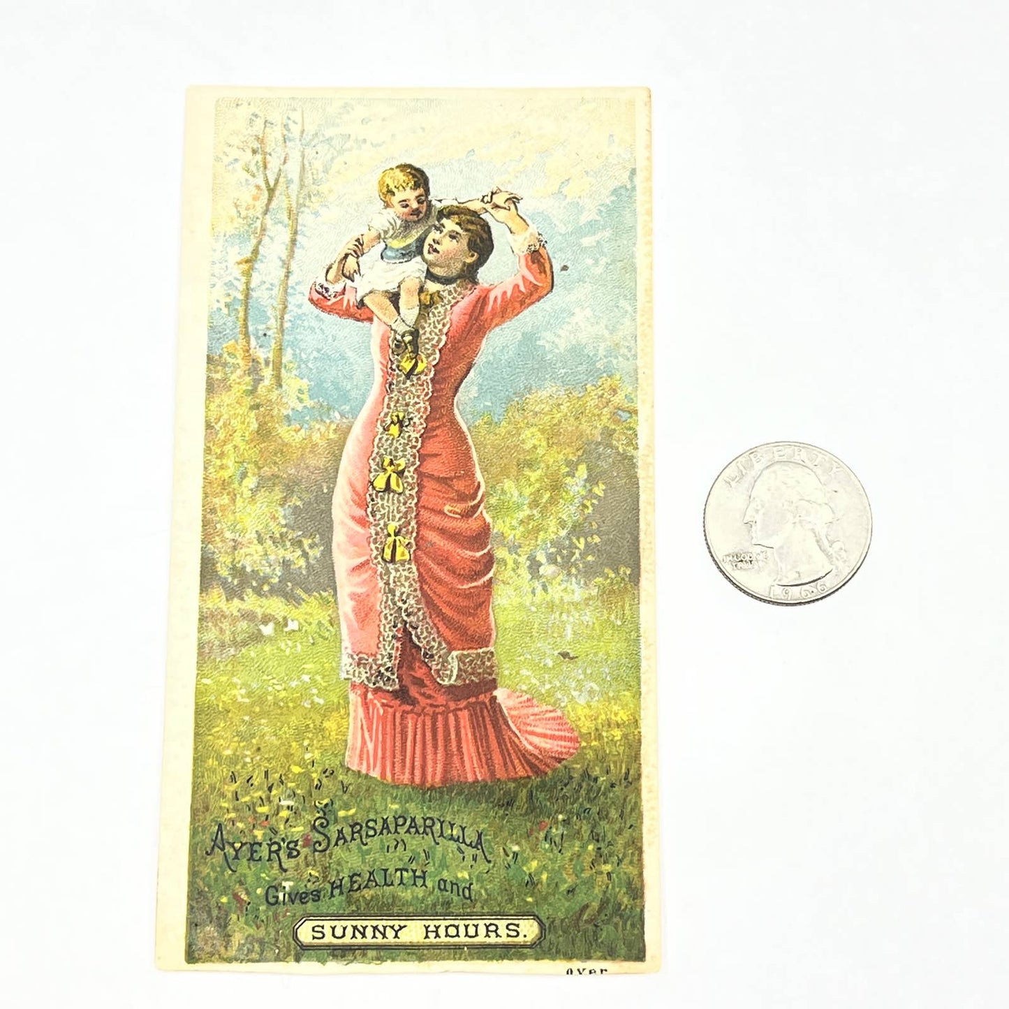 1880s Victorian Trade Card Ayer's Sarsaparilla A.F. Sherman Ludlow VT AC2