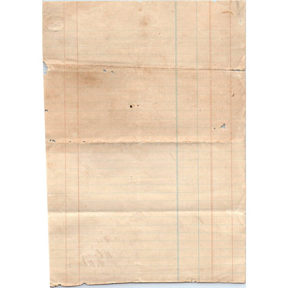 1857 Handwritten receipt From Asa M. Peavy to John Rhodes Butler County AL AD6