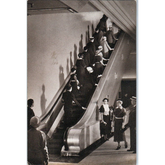Marshall Field & Co Broad Type Escalator Original Postcard TK1-25