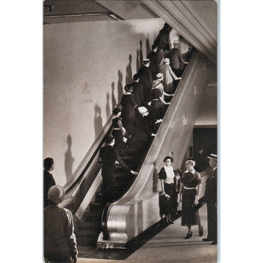 Marshall Field & Co Broad Type Escalator Original Postcard P2-10