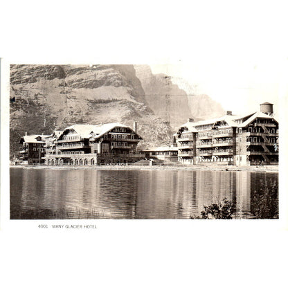Many Glacier Hotel RPPC Alaska Original Postcard TK1-30