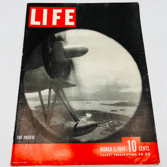 VINTAGE LIFE MAGAZINE MARCH 5, 1945, WWII THE PACIFIC JAPAN