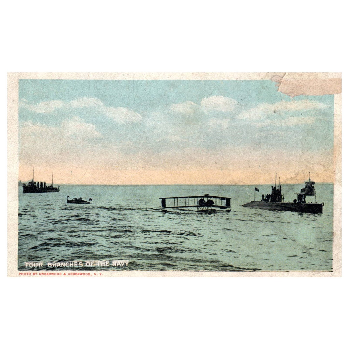 Four Branches of the Navy 1921 - Original Postcard TJ8-5