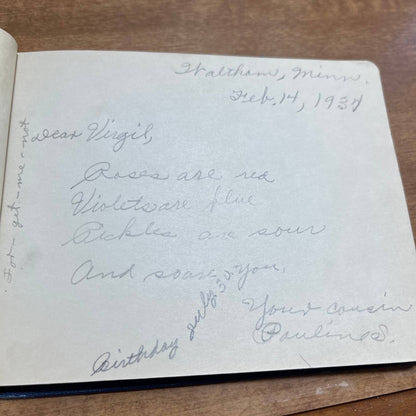 One-of-a-Kind 1934 Autograph Book LOADED MN Waltham Austin Virgil Shick TH4