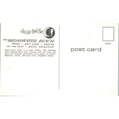 The Broadwater Beach Biloxi Mississippi - Original Postcard TJ7-RP3