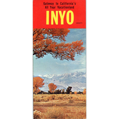 1960s INYO Gateway to California's All Year Vacationland Fold Out Brochure SF3