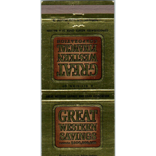 Great Western Savings Los Angeles CA Advertising Matchbook Cover MM10-3