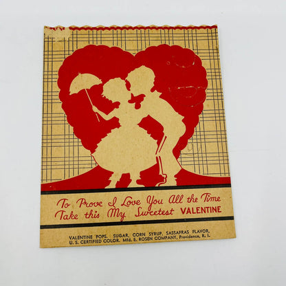 1930s Set of 3 Vintage E Rosen Comp Valentine Pop Lollipop Cardboard EA4