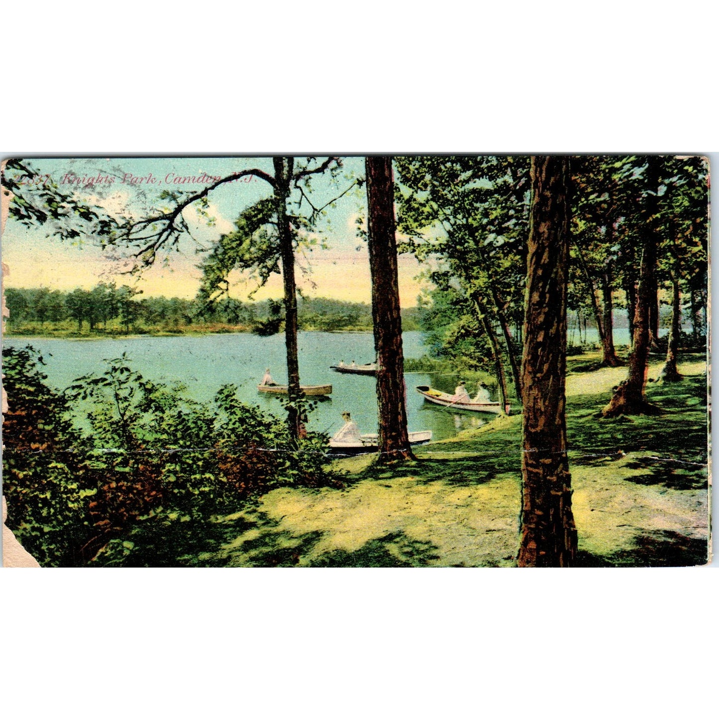 Knights Park Camden NJ c1910 Original Postcard P3-3