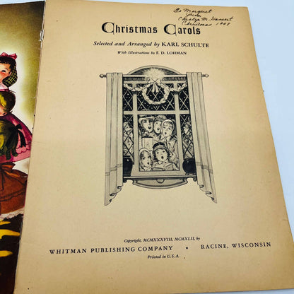1942 CHRISTMAS CAROLS Karl Schulte Illustrated Song Book BA4