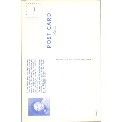 Herbert Hoover Portrait Morris Katz 1960s Original Postcard TK1-21