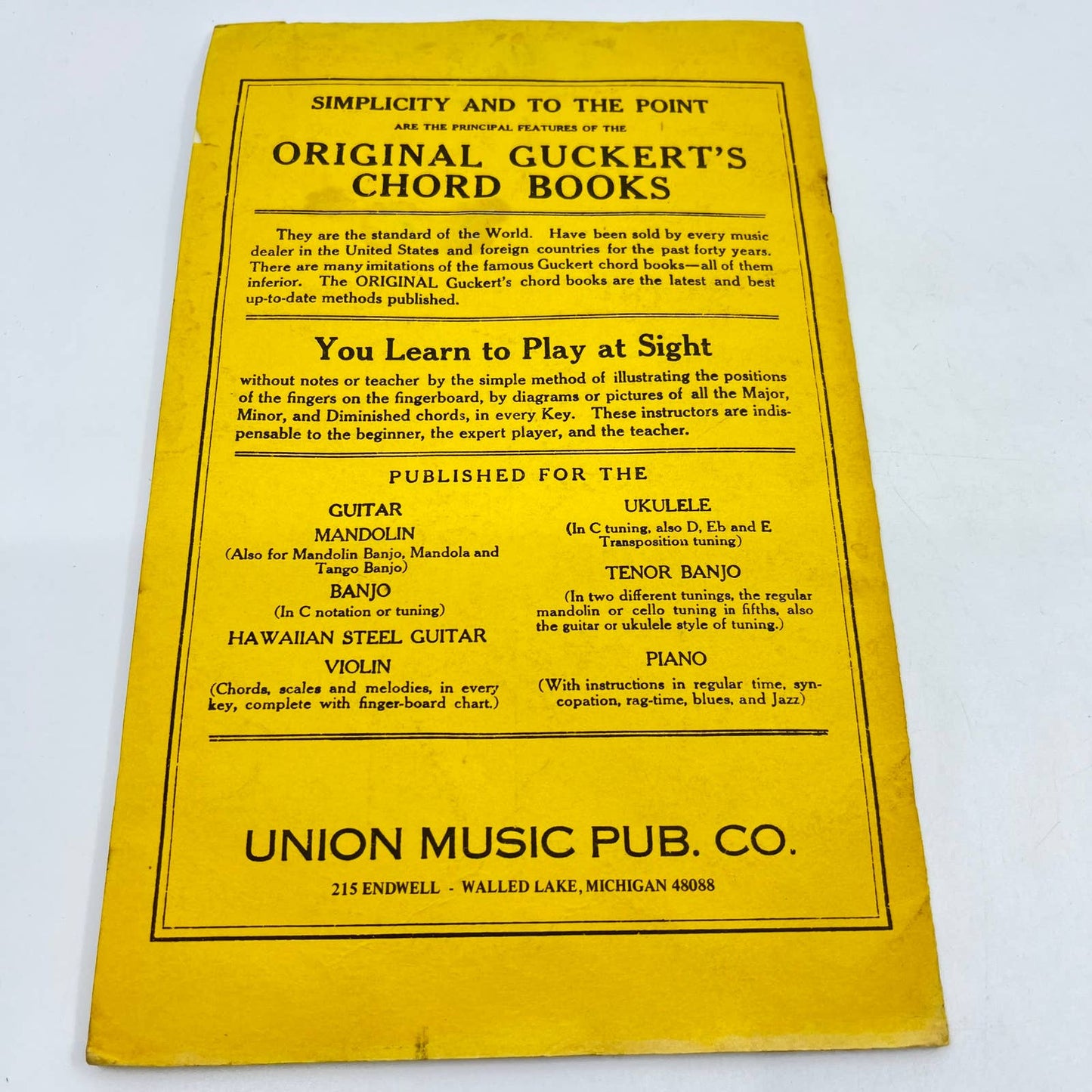 1905 Cuckert’s Chords, Scales & Melodies for Violin Without Notes or Teacher TF9