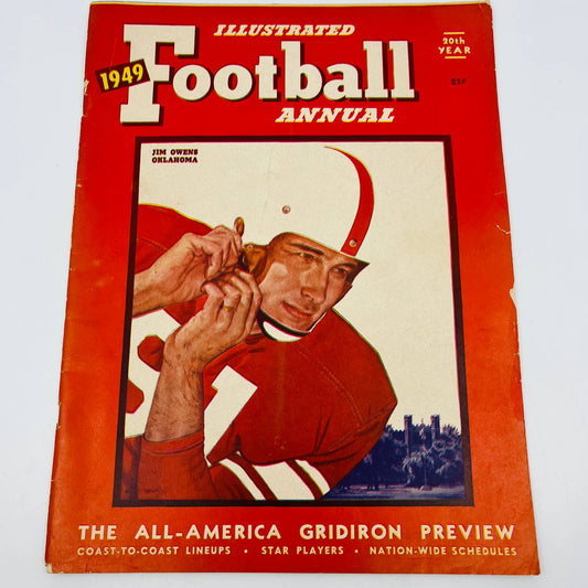 Illustrated Football Annual 1949 Magazine Jim Owens Oklahoma Very Good BA3