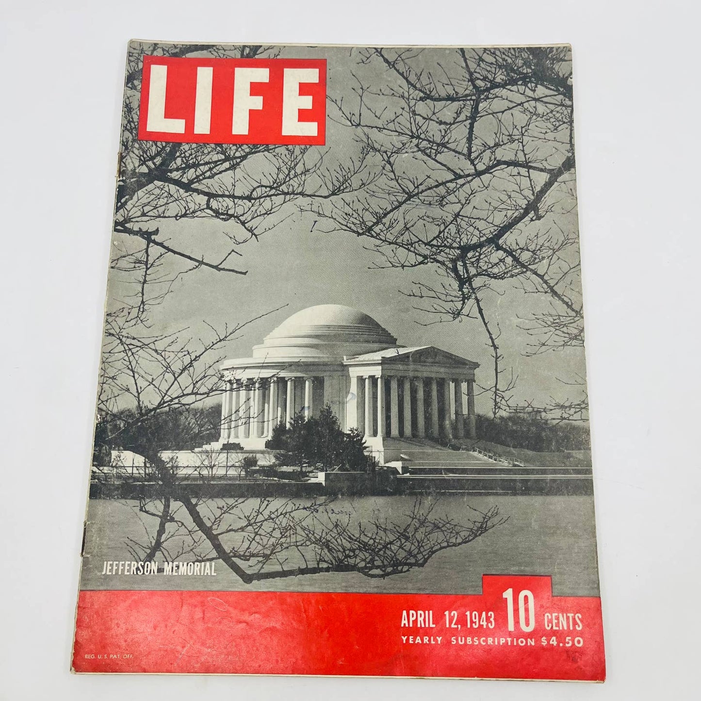 LIFE Magazine April 12, 1943 Jefferson Memorial, WWII, Rachmaninoff TD9