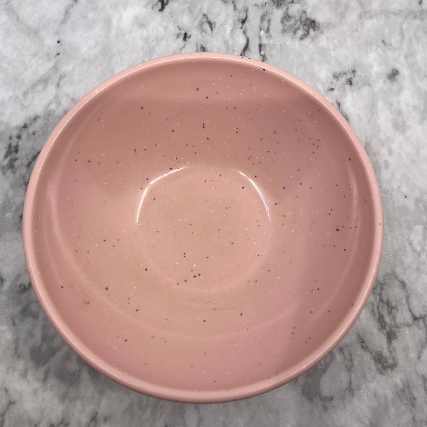 MCM Imperial Ware Speckled Confetti Pink Ice Cream Bowl Melmac Malamine TA3-1