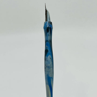 Vintage Fountain Blue Tie Dye Dip Pen Celluloid #6 Nib SB9