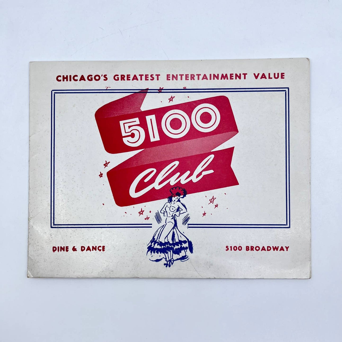 1946 Chicago 5100 Club Dine & Dance Souvenir Photo AB2