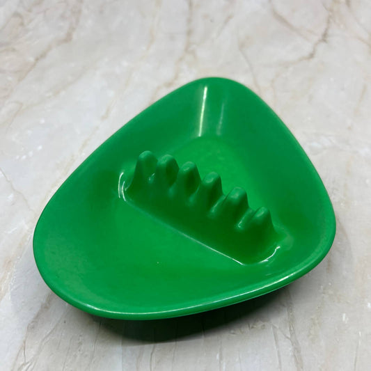 Anholt Ashtray Atomic Green Boomerang Melamine Mid Century MCM Retro TC5