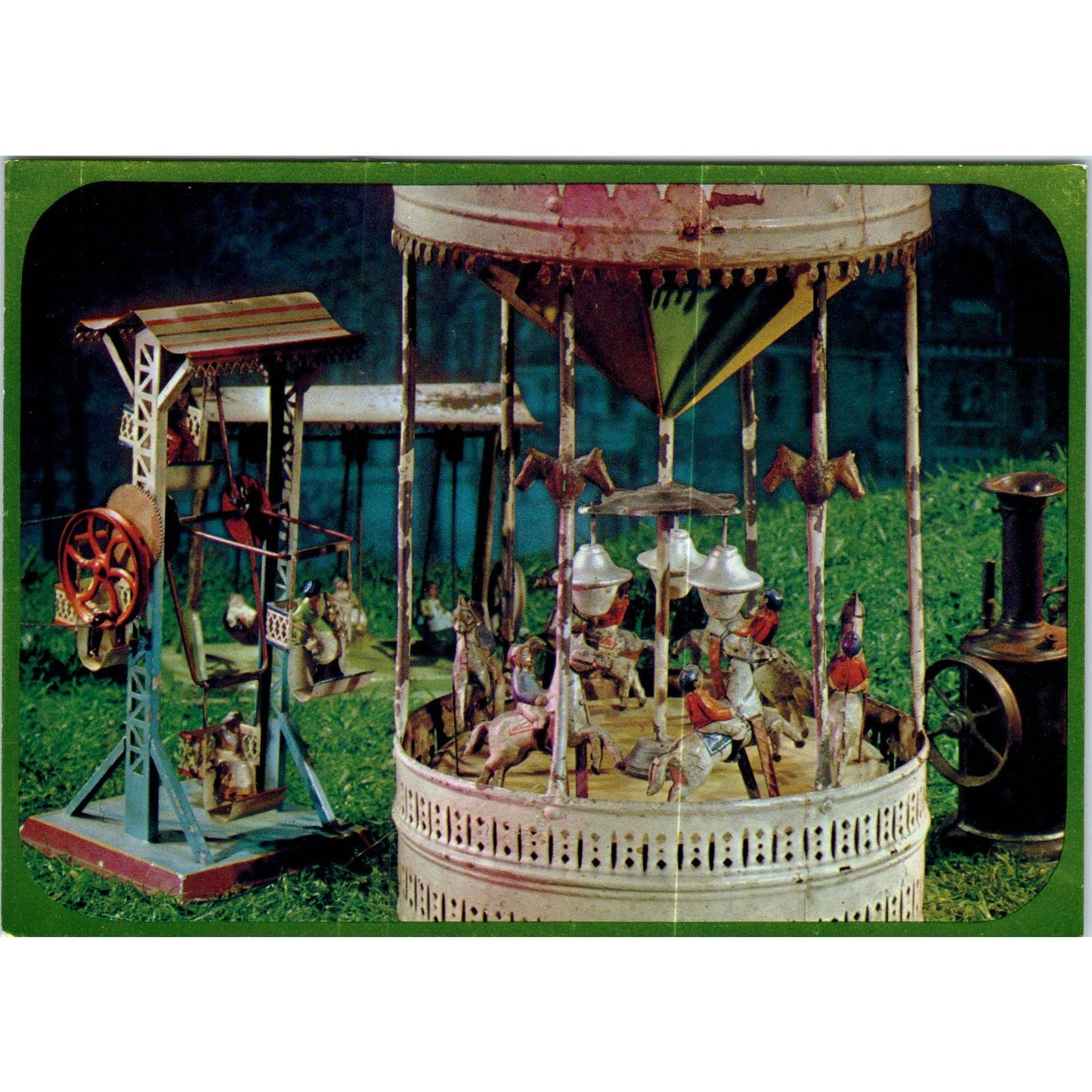 1969 Hallmark Carousel Mechanical Toys Continental Original Postcard TK1-P18