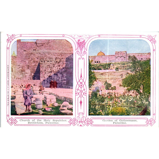 Church of Holy Sepulchre Garden of Gethsemane 1909 Original Postcard P2-8