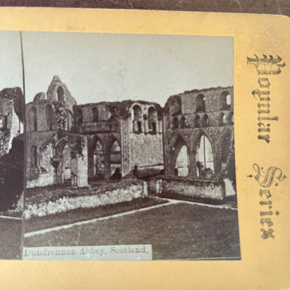 Dundrennan Abbey Scotland Antique Stereoview Card H2-3