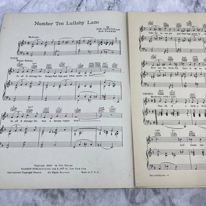 1940 Number Ten Lullaby Lane by Clark Denmis Sheet Music TI1