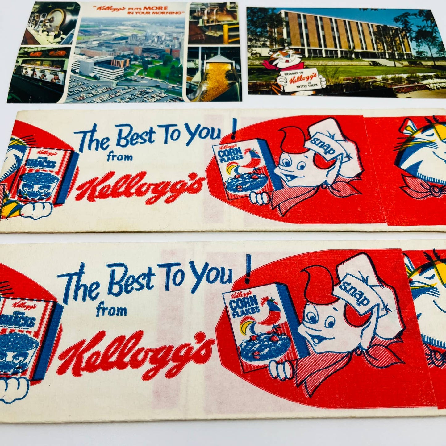 Kellogg's Battle Creek Postcards & Paper Hats Snap Crackle Pop Tony Tiger SC1