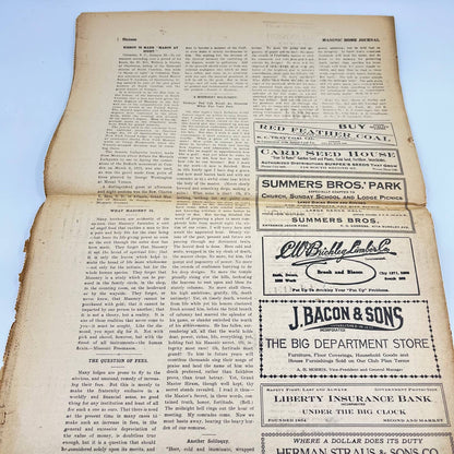 1921 Masonic Home Journal Louisville KY Newspaper Freemasons TE8