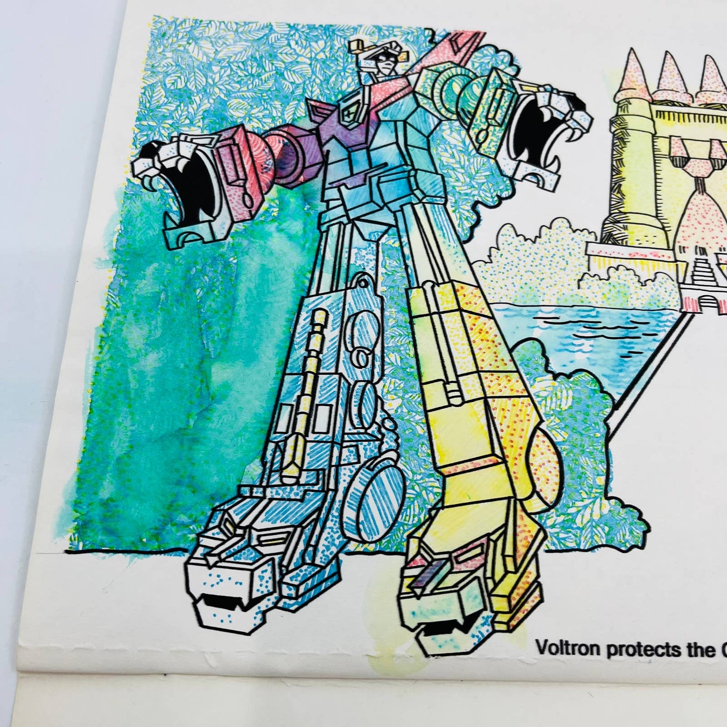 1985 VOLTRON Defender of the Universe Paint With Water BooK BA4