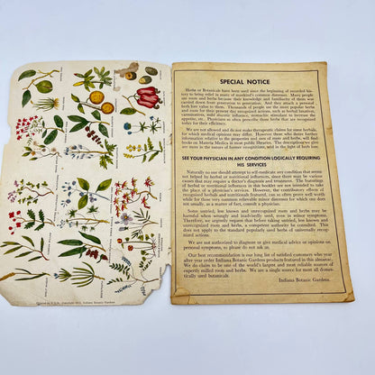 Vintage 1952 Booklet The Herbalist's Almanac by Indiana Botanic Gardens TF7